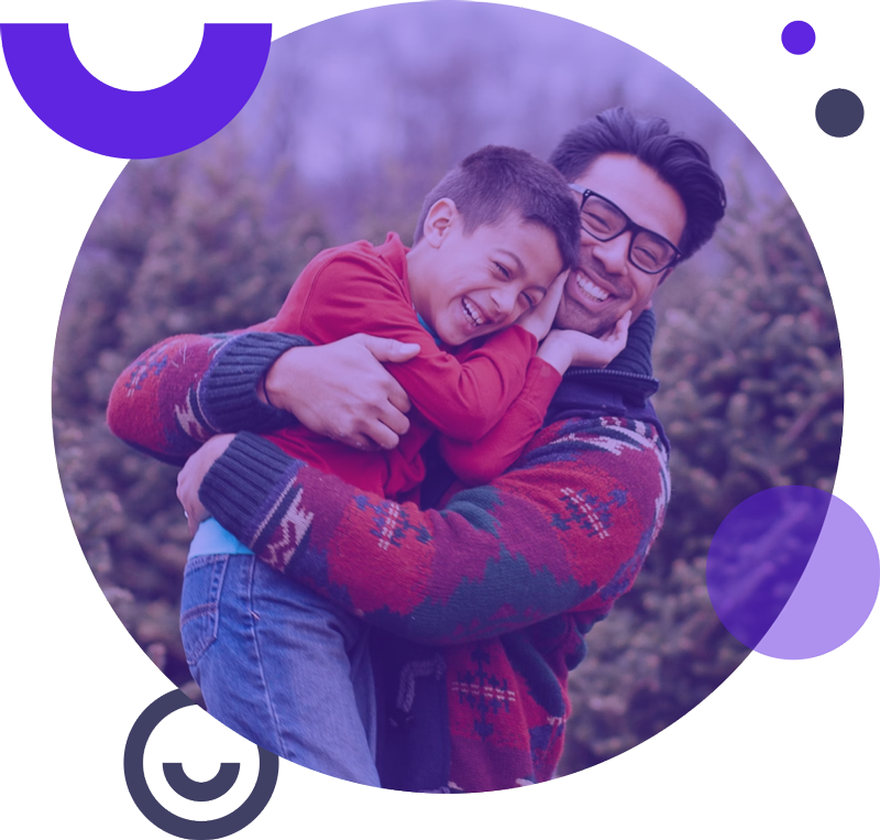 Two primary school children smiling and signing with their hands
