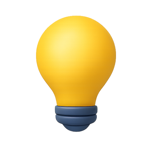 Yellow lightbulb symbolising our bold and inclusive vision
