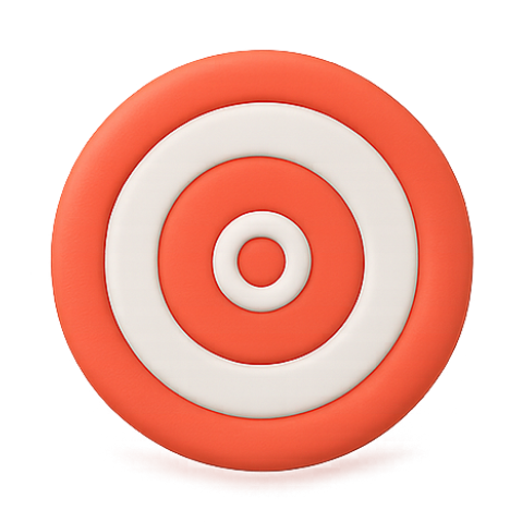 Red and white striped target symbolising our very targeted mission to support schools